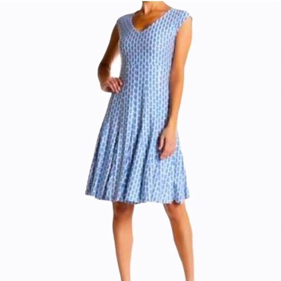 Just...Taylor Dresses & Skirts - JUST…TAYLOR Blue & White Fit Flare Dress Size 14